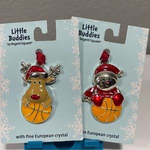 Little buddies basketball snowman reindeer ornaments